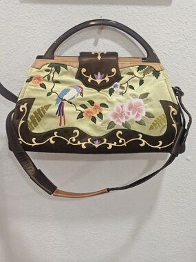 Vintage Papillon by Akihiro Domen Embroidered Silk Handbag